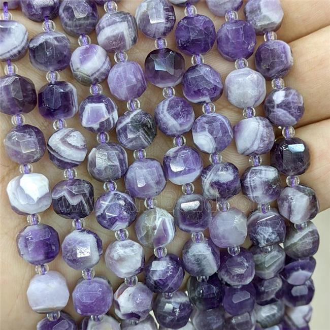 Dogtooth Amethyst Beads, faceted cube