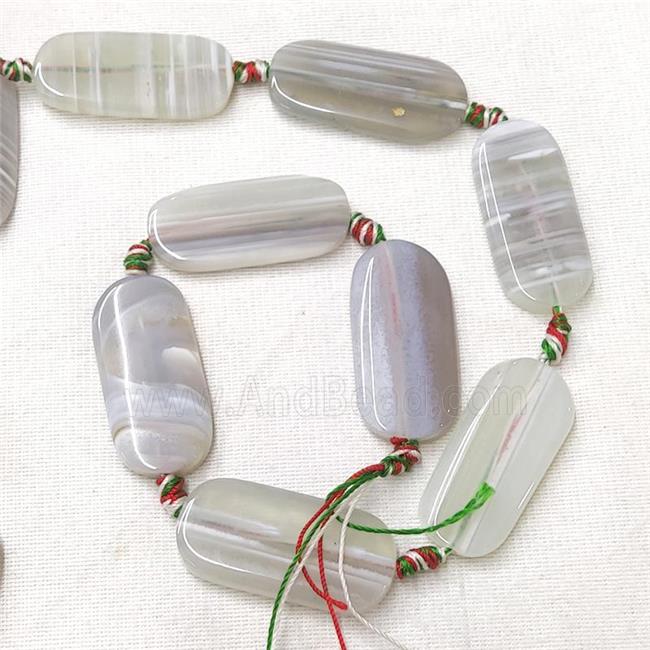 Agate rectangle Beads, gray