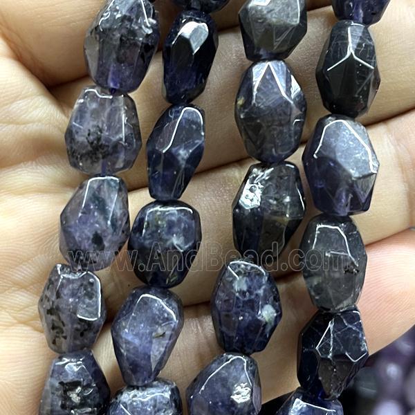 Amethyst Beads, darkpurple, faceted freeform