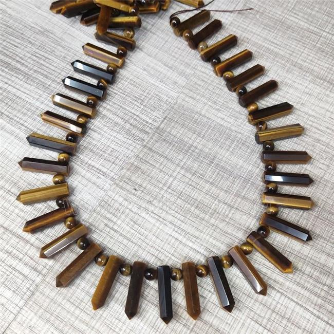 Tiger eye bullet Beads, AA-grade