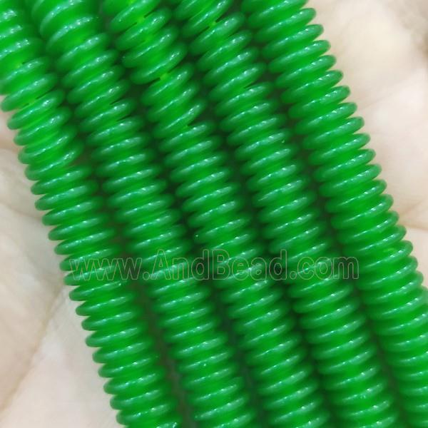 green Resin heishi spacer Beads