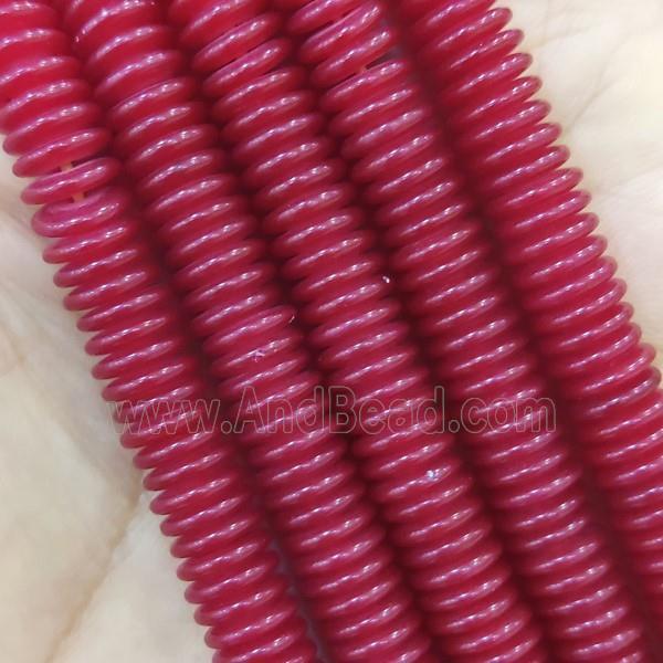 red Resin heishi spacer Beads