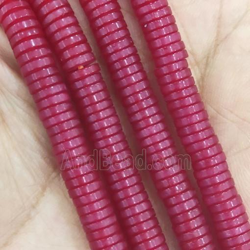 red Resin heishi spacer Beads