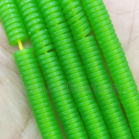 green Resin heishi spacer Beads