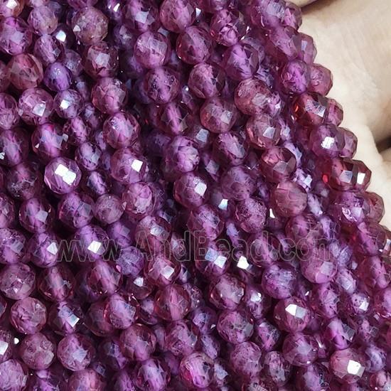 Garnet Beads Faceted Round