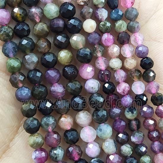 Mix Tourmaline Seed Beads Faceted Round