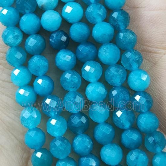 Green Amazonite Beads Treated Faceted Round