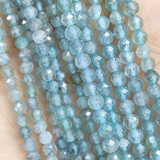 Lt.Blue Apatite Pony Beads Faceted Round