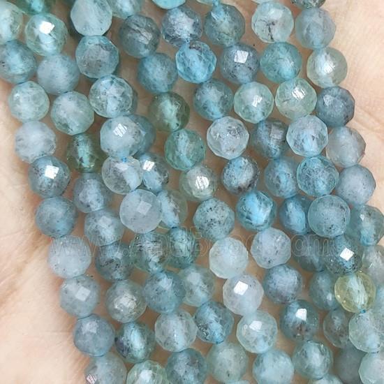 Lt.Blue Apatite Beads Faceted Round