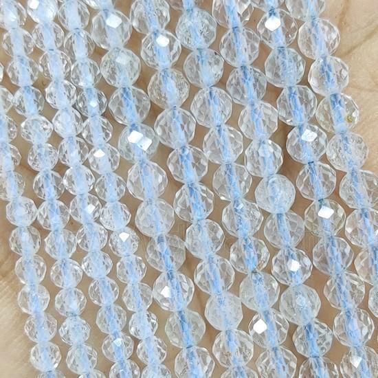 Natural Topaz Beads Faceted Round