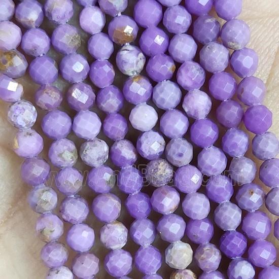Purple Phosphosiderite Beads Faceted Round
