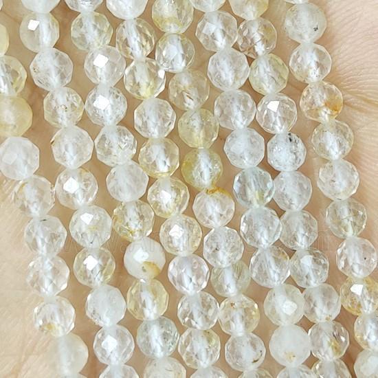 Yellow Topaz Beads Faceted Round