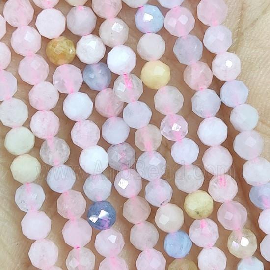 Morganite Beads Pony Faceted Round