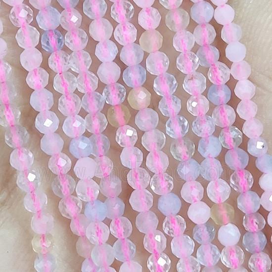 Pink Morganite Seed Beads Faceted Round
