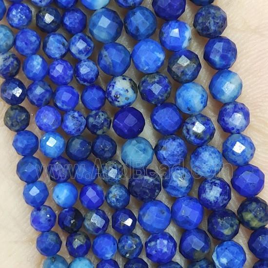 Blue Lapis Lazuli Beads Faceted Round