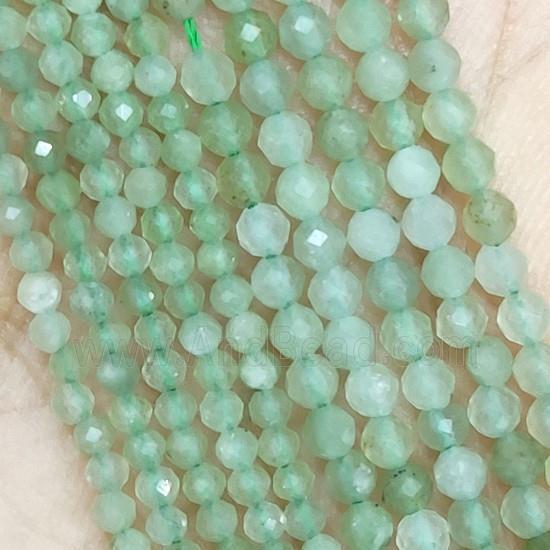 Canadian Chrysoprase Nephrit Beads Faceted Round