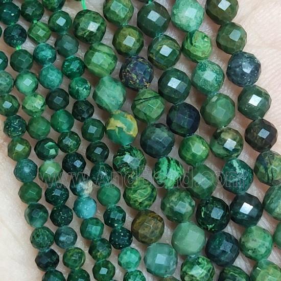 African Chrysoprase Seed Beads Faceted Round