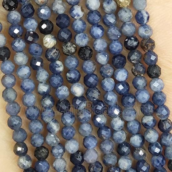 Blue Kyanite Beads Tiny Faceted Round B-Grade