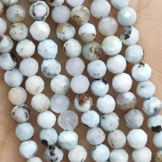 Larimar Beads Faceted Round C-Grade