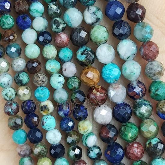 Azurite Beads Multicolor Faceted Round