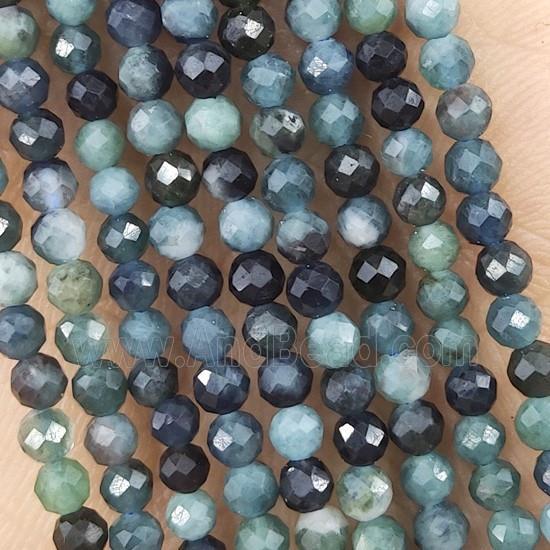 Blue Tourmaline Beads Faceted Round