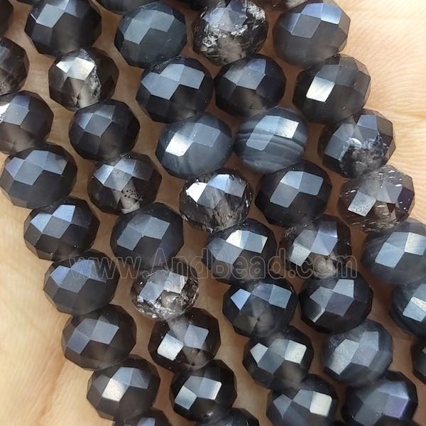 Ice Obsidian Beads Faceted Rondelle
