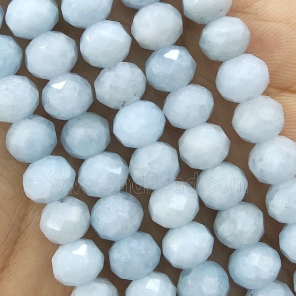 Aquamarine Beads Faceted Rondelle