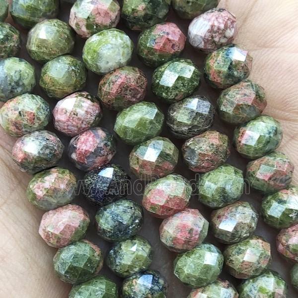 Unakite Beads Faceted Rondelle