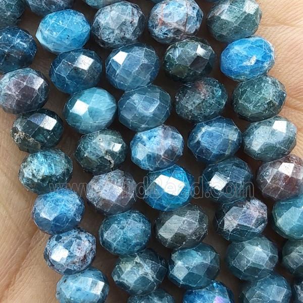 Blue Apatite Beads Faceted Rondelle