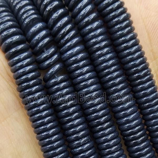 InkBlue Oxidative Agate Heishi Spacer Beads