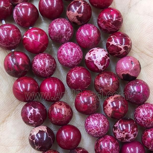 Round DarkRed Imperial Jasper Beads Dye