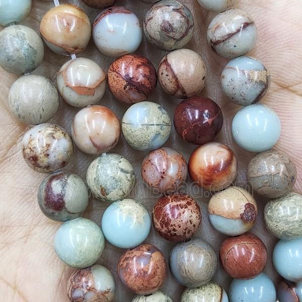 Natural Color SnakeSkin Jasper Beads Round Smooth