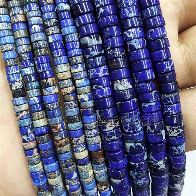 DarkBlue Imperial Jasper Heishi Spacer Beads