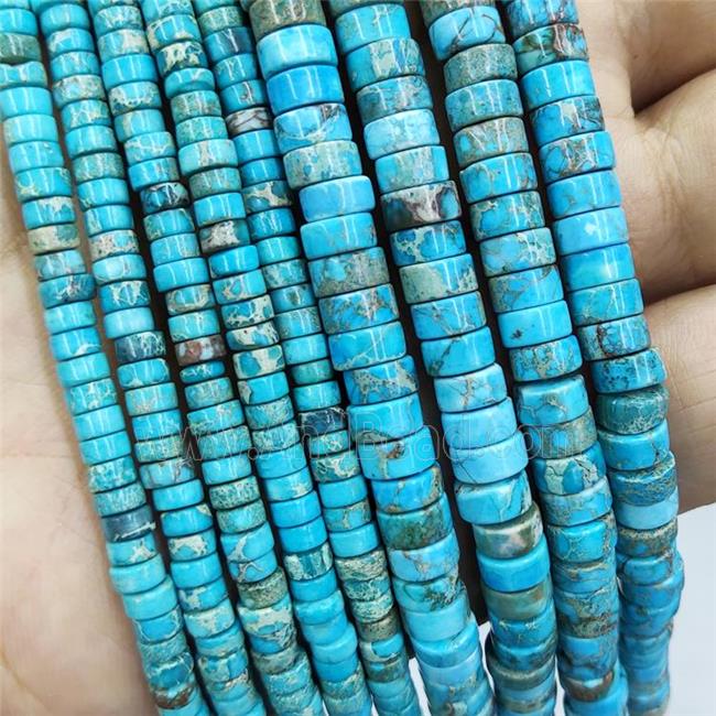 Blue Imperial Jasper Heishi Spacer Beads
