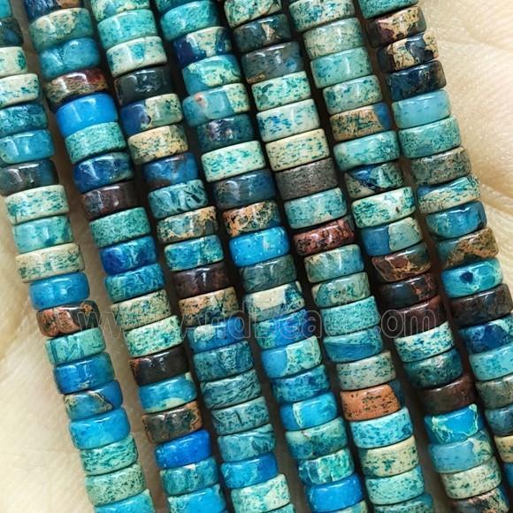 Blue SnakeSkin Jasper Heishi Beads