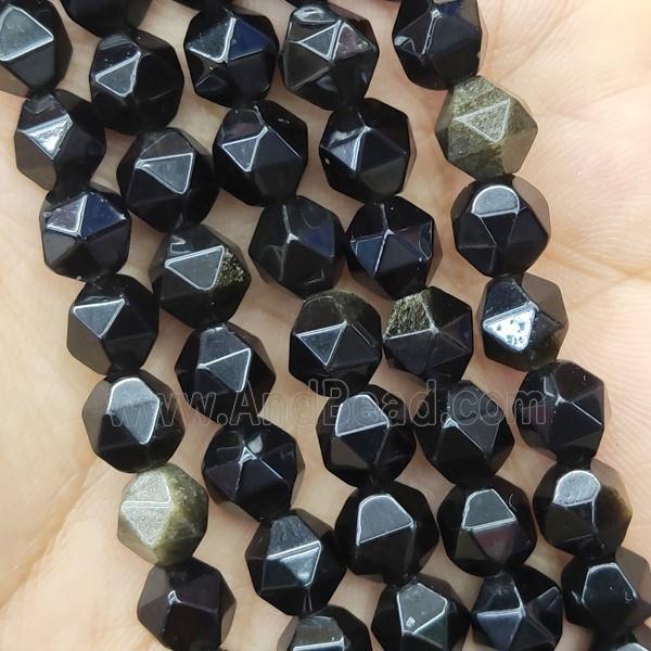 Obsidian Round Beads Cut