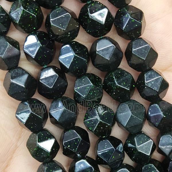 Green SandStone Beads Cut Round