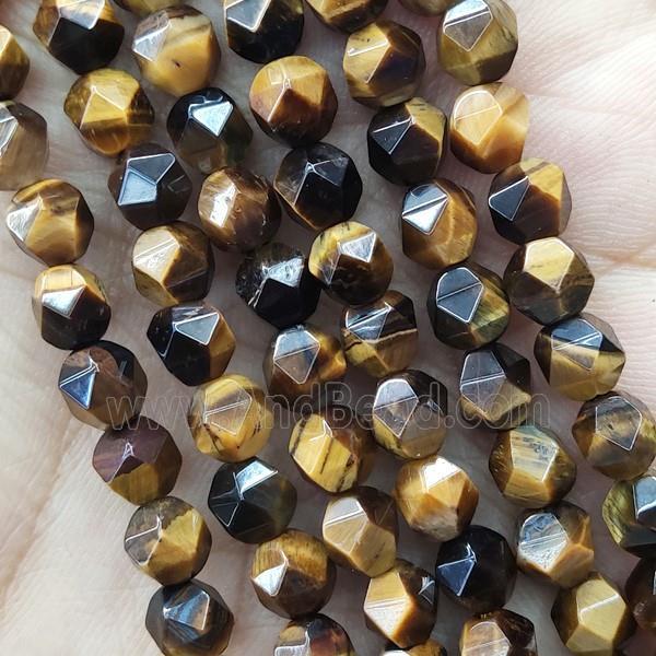 Natural Yellow Tiger Eye Stone Beads Cut Round