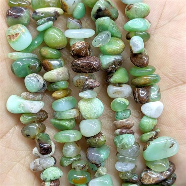 Green Australian Chrysoprase Beads Chip Freeform