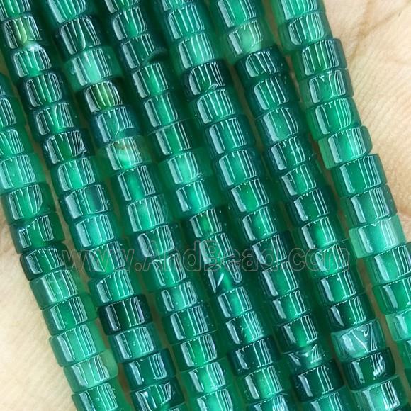 Tiny Green Agate Heishi Beads Dye
