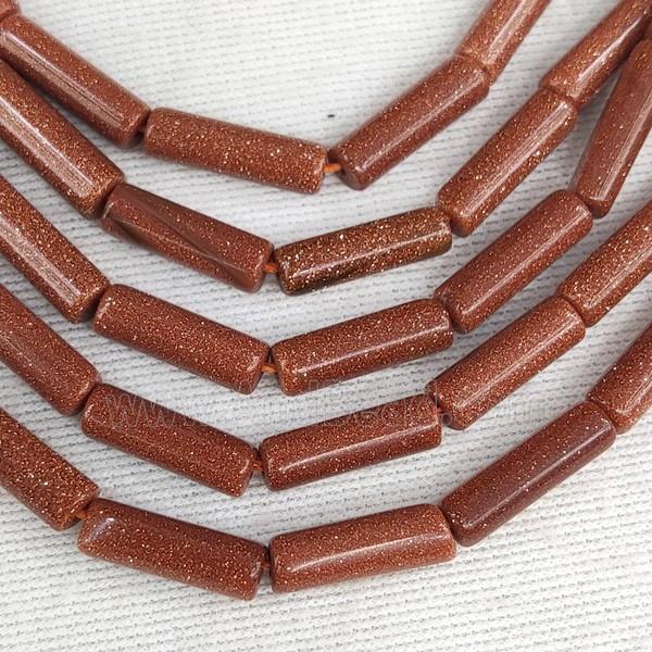 Gold SandStone Tube Beads