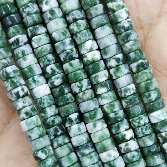 Green Dalmatian Jasper Heishi Beads