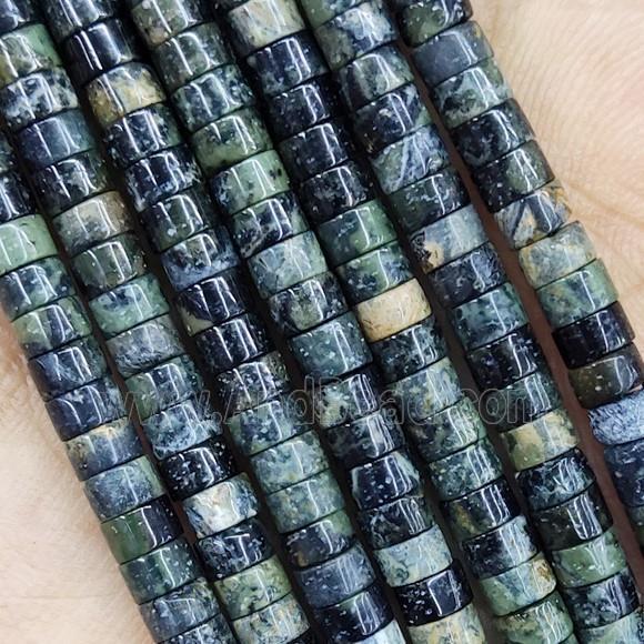 Green Kambaba Jasper Heishi Beads