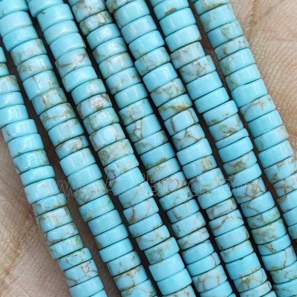 Blue Synthetic Turquoise Heishi Beads