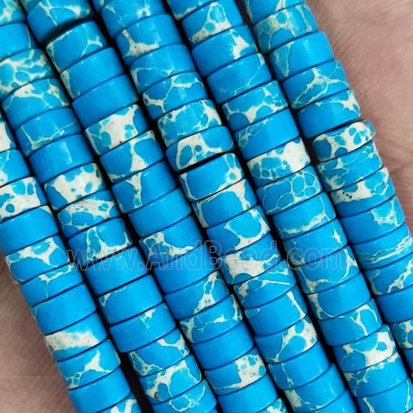 Blue Synthetic Turquoise Heishi Beads