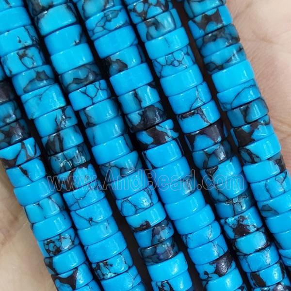 Blue Synthetic Turquoise Beads Heishi