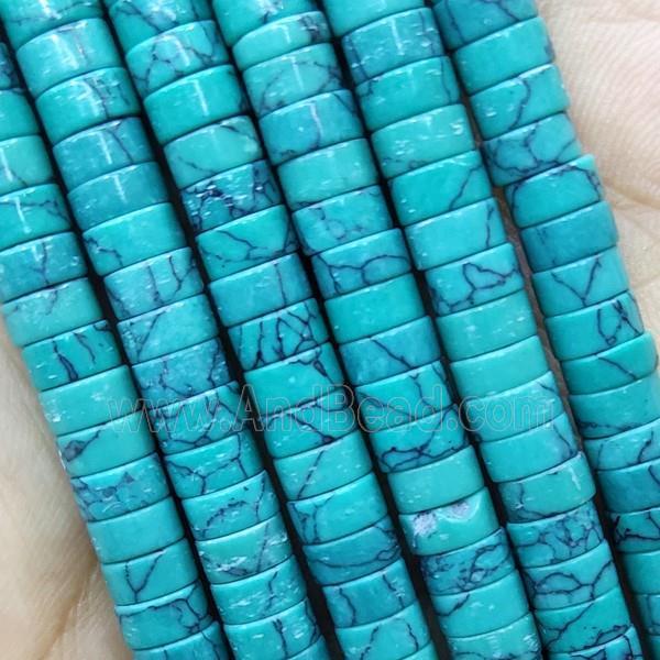 Green Synthetic Turquoise Beads Heishi