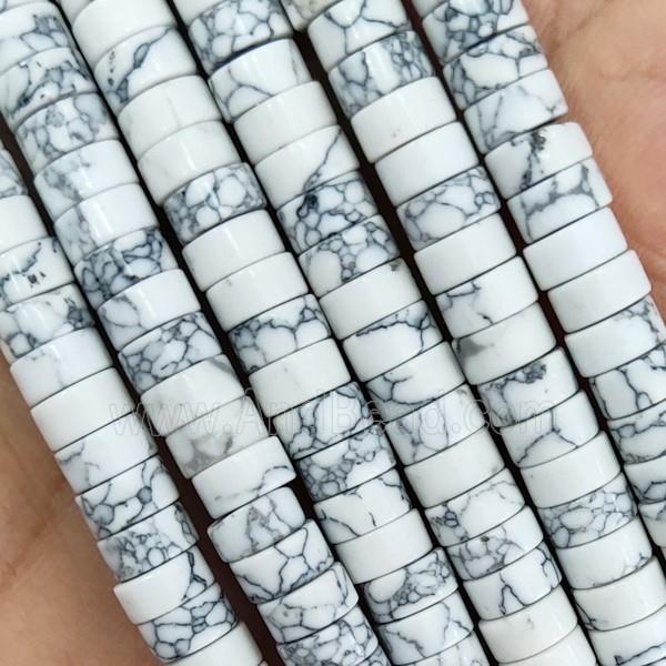 White Synthetic Turquoise Beads Heishi