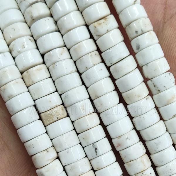 Natural White Magnesite Turquoise Heishi Spacer Beads