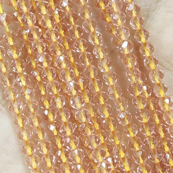 Crystal Glass Beads Faceted Round